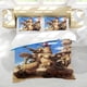thumbnail image 5 of Sandland Conjunto de sábanas temático, trío de piezas, cómodo y amigable con la piel, diseño único, regalo de decoración para el hogar para familiares, amigos y fans,173cm *218cm, 5 of 6