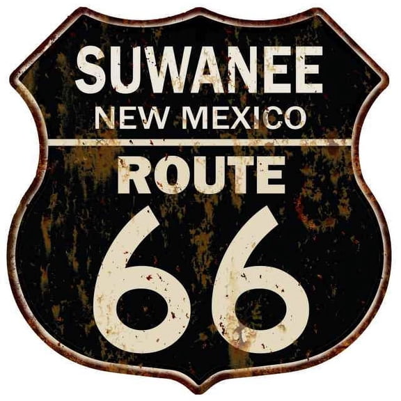 SUWANEE, NEW MEXICO Route 66 Shield Metal Sign Man Cave Garage 211110014172