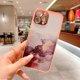 thumbnail image 5 of Compatible con iPhone 13 Pro Max Funda, Funda de PC con estampado de mármol y acuarela dorada, Borde de color TPU, Funda protectora a prueba de golpes para lente de cámara, 5 of 5