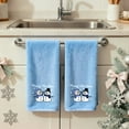 thumbnail image 5 of Funny Christmas Snowman Hand Towels for Bathroom Kitchen- 100% Cotton Soft Absorbent Winter Holiday Bath Towels Cute Decor - Fun Novelty Christmas Xmas Secret Santa Gifts for Women Mom -Set of 2,Blue, 5 of 7