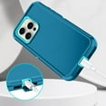 thumbnail image 5 of I-HONVA For iPhone 15 Pro Case Compatible with MagSafe,3-Layer Military Grade Drop Protection Anti-Slip Rugged Shockproof Dustproof Protection6.1 inch Phone Case,Turquoise, 5 of 7