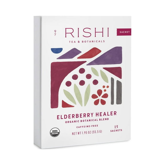 Rishi Tea Organic Elderberry Healer Tea, 15 Sachets