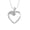 10K White Gold, variant on Sterling Silver Round Diamond Heart Pendant with Sterling Silver Chain Necklace (1/4 cttw, I-J Color, I2-I3 Clarity), 18"