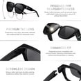thumbnail image 4 of Polarized Sunglasses Over Glasses Women – Over Glasses Sunglasses for Women Fit Over Prescription Glasses, UV400 Wraparound Fit-Over Sunglasses for Driving Fishing Hiking Outdoor Sports, 4 of 7