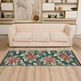 thumbnail image 2 of Yayeee Runner Rug for Bedroom 2'x6' Machine Washable Hallway Non Slip Mat, Retro Christmas Poinsettia, 2 of 8