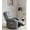Grey, variant on Leather Recliner Chair, Manual Recliner Chair with Arms and Back, Manual Single Sofa with Concealed Cup Holders and Side Pocket