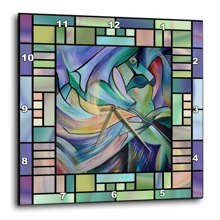 3dRose Art deco Dancer - dance, dancing, belly dance, bellydance, oriental dance, middle eastern dance, , Wall Clock, 10 by 10-inch
