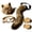 Coffee, variant on 4Pcs Therian Cat Fox Mask and Tail Paws Neck Chocker Set,Furry Anime Fox Wolf Mask with Leather Choker and Faux Fur Tail for Halloween Cosplay Party