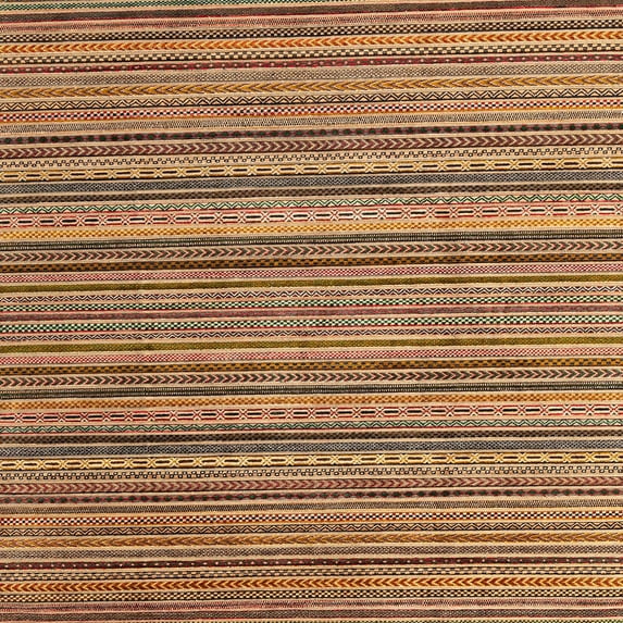 Ahgly Company Indoor Square Abstract Dark Sienna Brown Abstract Area Rugs, 7' Square
