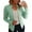 Mint Green, variant on Dyfzdhu Cropped Blazers for Women Plus Size Fall Winter Long Sleeve Solid Color Suit Jacket Slim Fit Dark Blue