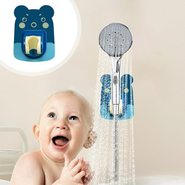 Soporte de Ducha Sin Perforación, Cabezal de Ducha Ajustable con Roseta, Boquilla de Baño, Base de Ducha con Forma de Flor y Sol