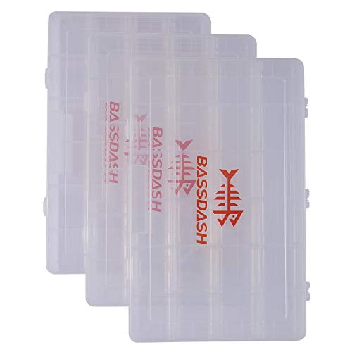 Bassdash Fishing Tackle Box Lure Tray Plastic Utility Storage 3600 3700 Boxes With Adjustable Dividers Walmart Com Walmart Com