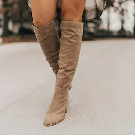 

Stamens Women Suede Boots for Winter Over Knee Long Boots with Thick Heel Easy to Put on Over Knee Long Boots with Thick Heel Easy to Put on Fashionable Women Suede Boots for Winter(38 Beige)