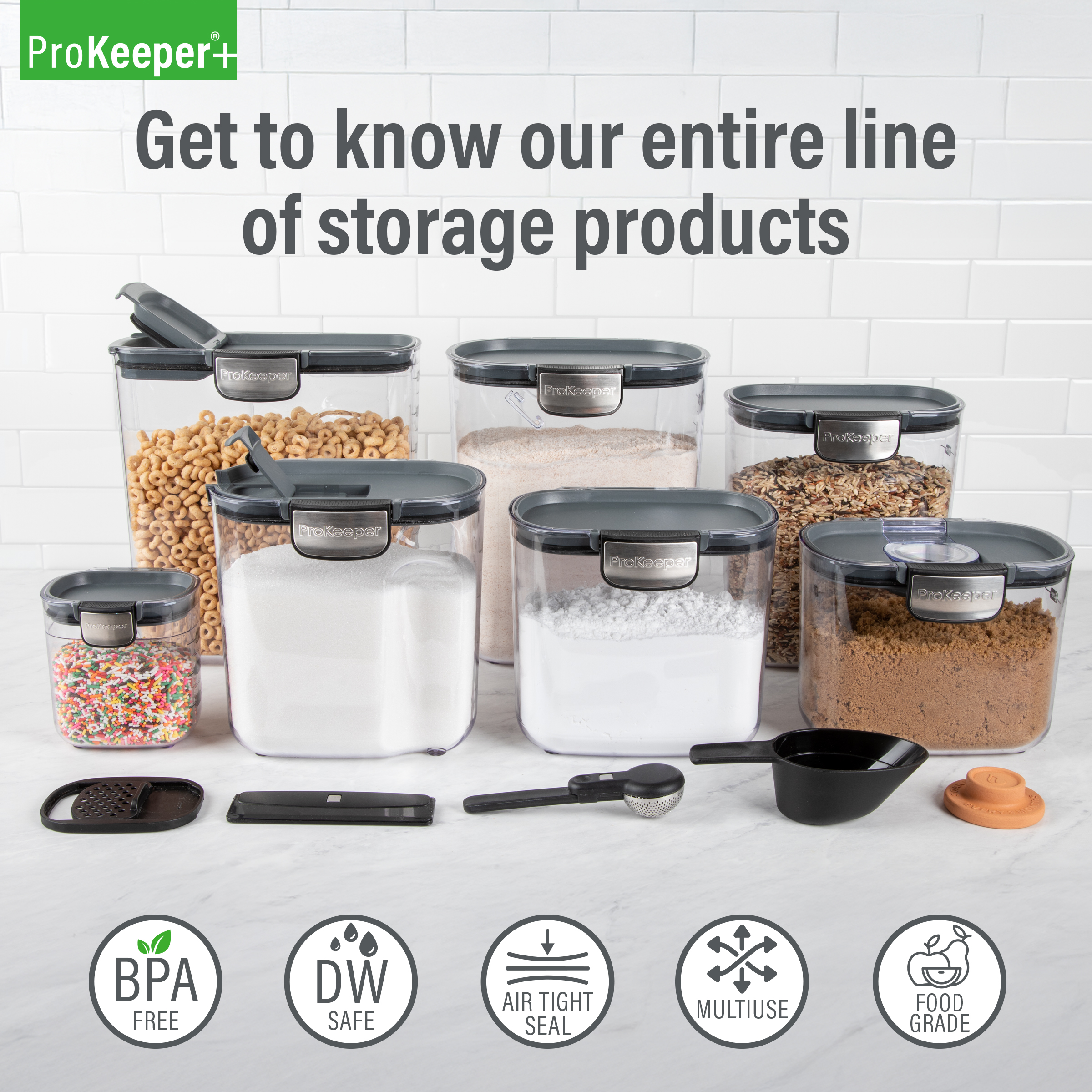 ProKeeper+ Flour Storage Container with Magnetic Leveler, 5 lb photo 7