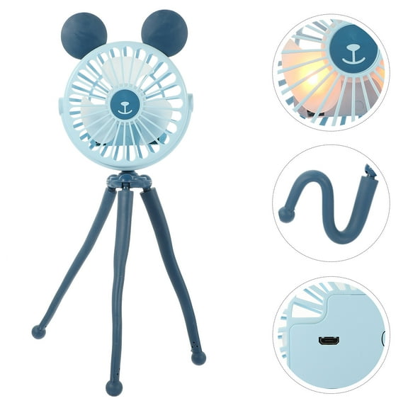 MLINS Mini Baby Stroller Fan Rechargeable Fan Office Desk Fan Portable Fan for Travel