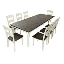 Madison County Reclaimed Pine 106" Farmhouse Nine-Piece Dining Set