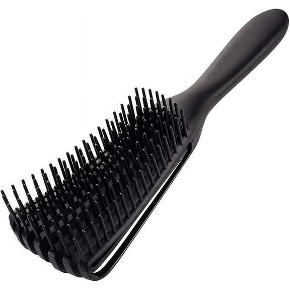 Detangling Hairbrush For Afro, Coily, Curly Hair Paddle Brush For Men Women Wet Dry Thick Hair (black)(1pcs)