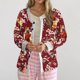 thumbnail image 1 of Cárdigan informal para mujer, cárdigan con botones y estampado navideño, chaqueta de moda, blusa para mujer, 1 of 5