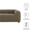 thumbnail image 2 of Liana Upholstered Fabric Sofa in Mocha, 2 of 9