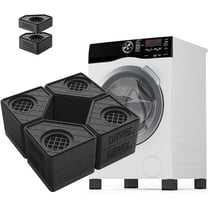 Dewel Anti Vibration Pads for Washing Machine, Pedestal for Washer and Dryer with 1100 lbs Weight Capacity, Double Heighten Washing Machine Pads for Anti Vibration Slip Protect Laundry Room Floor