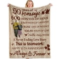 thumbnail image 1 of DALIHUA Gift for 25th Wedding Anniversary,25th Silver Wedding Anniversary Gifts Happy Anniversary Marriage Gifts for Wife Husband Him Her Anniversary Decorations Blanket 50x60inches, 1 of 6