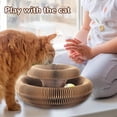 thumbnail image 3 of Marlene Pets, Marlene Cat Toy, Marlenes Pet Shop, Marlene Round Scratch Board, Magic Organ Cat Scratching Board, Foldable Cat Scratch Board Toy with Bell for Indoor Cats-2pcs, 3 of 8