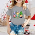thumbnail image 2 of VNKIDY Boys Girls Easter T-Shirts Unisex Kids Easter Cartoon Colorful Elf Prints Tees Short Sleeve Crewneck Top For Casual Daily Holiday Wear Fashionable Top Grey 4-5 Years, 2 of 4