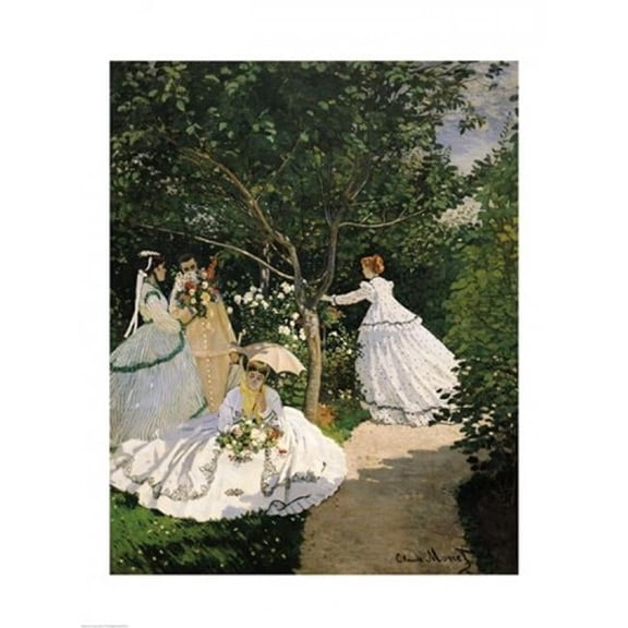 Women in The Garden 1867 Poster Print by Claude Monet - 18 x 24 in.