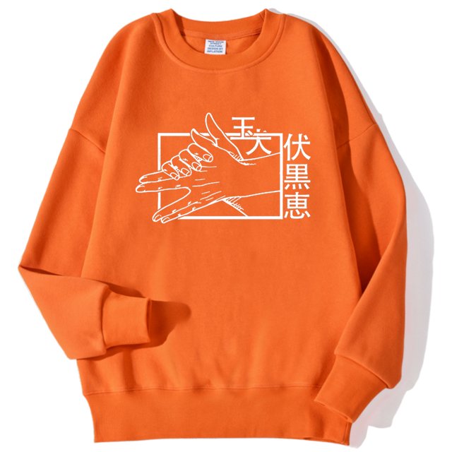 Jujutsu Kaisen-Jersey con estampado para hombre, moda urbana coreana, Sudadera con capucha de lana cálida y cómoda, ropa de calle holgada con cuello redondo
