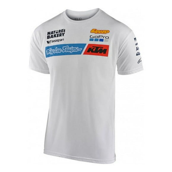 Playera Ciclismo 2020 /ktm Team Tee White Troy Lee Troy Lee Design KTM