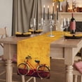 thumbnail image 3 of Bicycles Cotton Linen Table Runner for Dining Kitchen, Farmhouse Vintage Vehicle Yellow Broken Walls Wedding Outdoor Party Tablerunners, Dresser Scarf Coffee Tablecloth Runners 13x70 Inches, 3 of 9