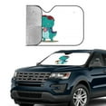 thumbnail image 4 of Disketp Windshield Sun Shade, Car Sun Shade For Front Window Cute Dinosaur Sunshades Sun Visor Protector Blocks Uv Rays Foldable, 4 of 9