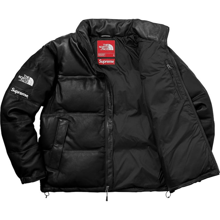 ジャケット・アウター supreme north face leather nuptse Supreme Men's The North Face Leather Nuptse Jacket Black