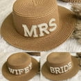 thumbnail image 3 of Straw Sun Hat Bridal Hat Sun Protections for Beach Engagement Gift Accessory, 3 of 13