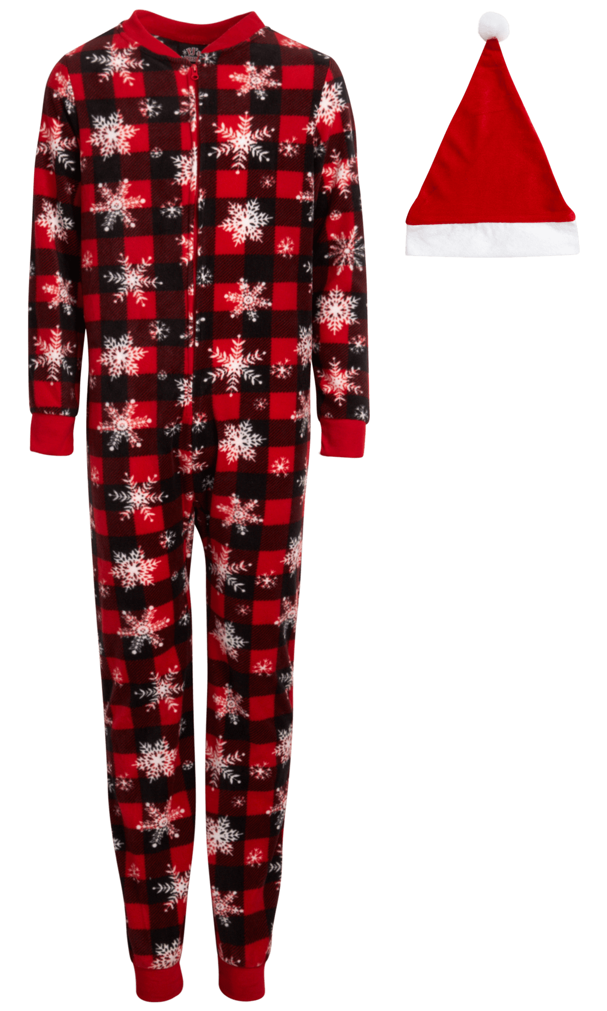 Christmas Boys' Family PJ’s Christmas One Piece Pajamas Fleece Onesie Zipup Jumpsuit