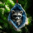 thumbnail image 4 of Costeam Animal Ornaments for Christmas Tree, Christmas Ornaments 2025 Forest Animals Little Animals Owl Raccoon Acrylic Hanging Decoration Gift for Animal Lovers, 4 of 7