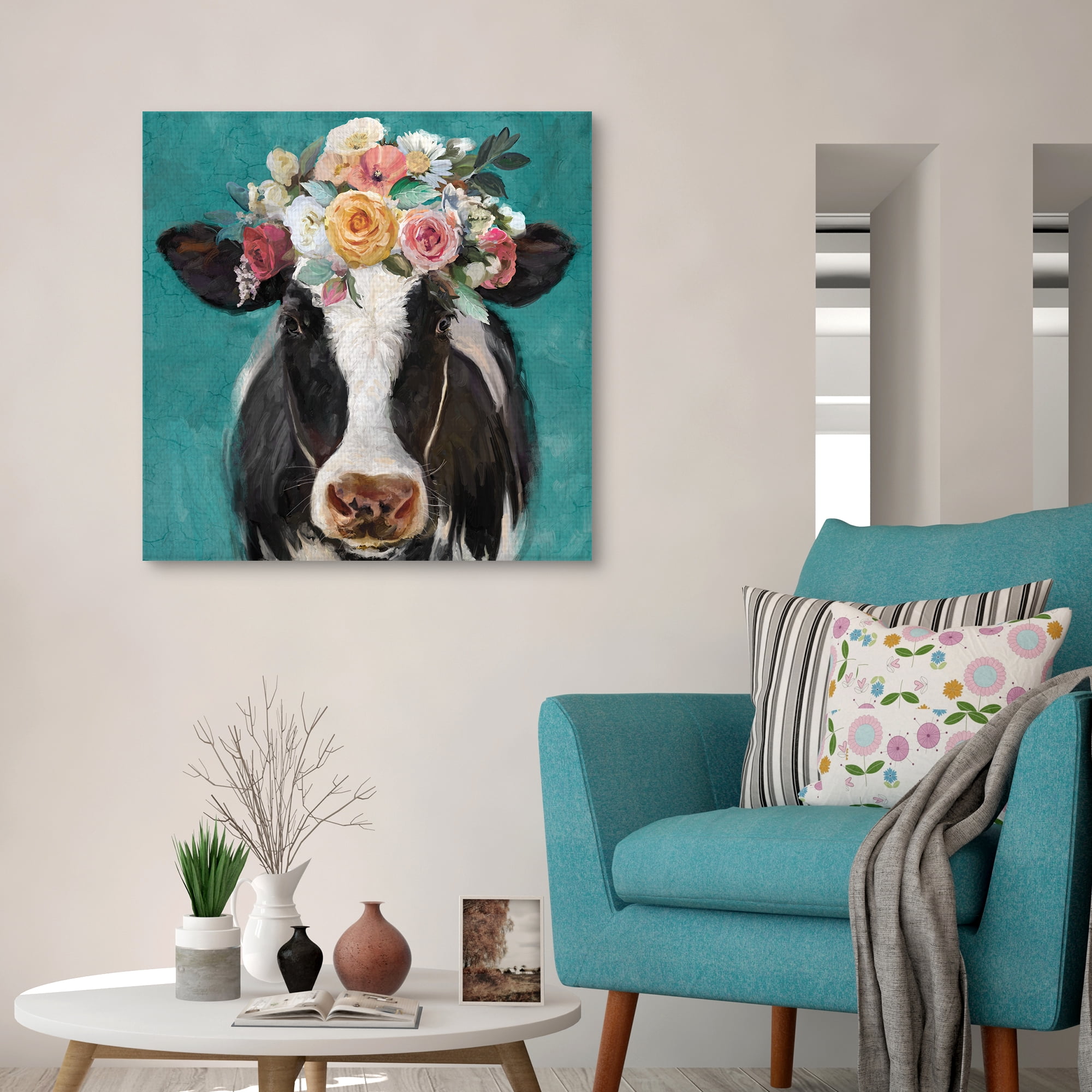 Fancy Cows II by Studio Arts Canvas Art