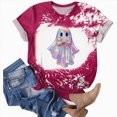 thumbnail image 6 of TOWED22 Halloween Teacher Shirts for Women Cute Spooky Season T Shirt Funny Bow Ghost Graphic Tee Tops Short Sleeve Shirt(Hot Pink,XL), 6 of 7