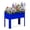 Blue, variant on Galvanized Raised Planter Boxes Garden Bed with Legs, Elevated Metal Planter Box for Growing Fresh Herbs Vegetables & Flowers Growing Container for Indoor and Outdoor Use