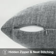 thumbnail image 3 of decorUhome 18x18 Decorative Throw Pillow Covers Set of 2 Chenille Couch Pillow Covers for Sofa Living Room Grey, 3 of 10