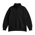 thumbnail image 6 of Jalioing Sweatshirt for Kids Fashion Solid Long Sleeve Stand Collar Button Pullover Tops Teen Casual Athletic Shirt, 6 of 9