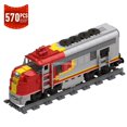 thumbnail image 3 of Juego de bloques de construcción de tren cisterna de ciudad Moc, locomotora de pasajeros pesada Retro, transporte ferroviario, juguetes de ladrillos de alta tecnología, regalos para niños, nuevo, 3 of 4