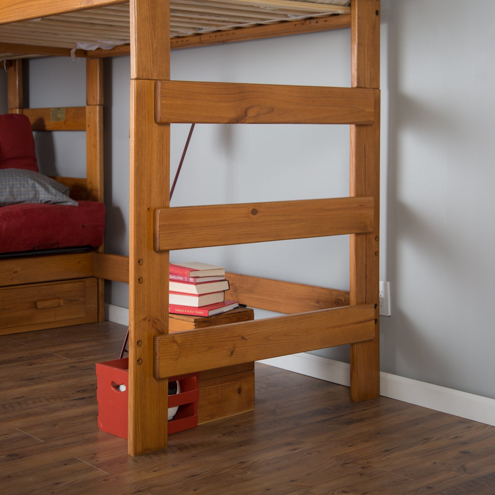 Woodcrest Heartland Futon Bunk Bed With Extra Loft Honey Pine Woodcrest Heartland Futon Bunk Bed With Extra Loft Honey Pine Com