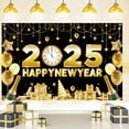 thumbnail image 1 of Banner de Feliz Año Nuevo 2025 Banner de fondo de Feliz Año Nuevo 2025 para decoraciones de fiestas de Nochevieja Accesorios de estudio fotográfico, 1 of 5
