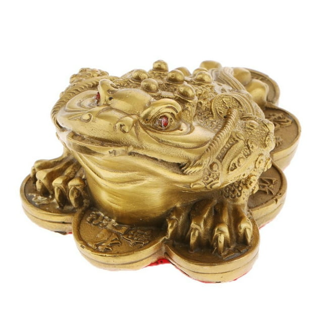 Estatua de Cobre Rana de Dinero Macarena Adornos de sapo de Feng Shui
