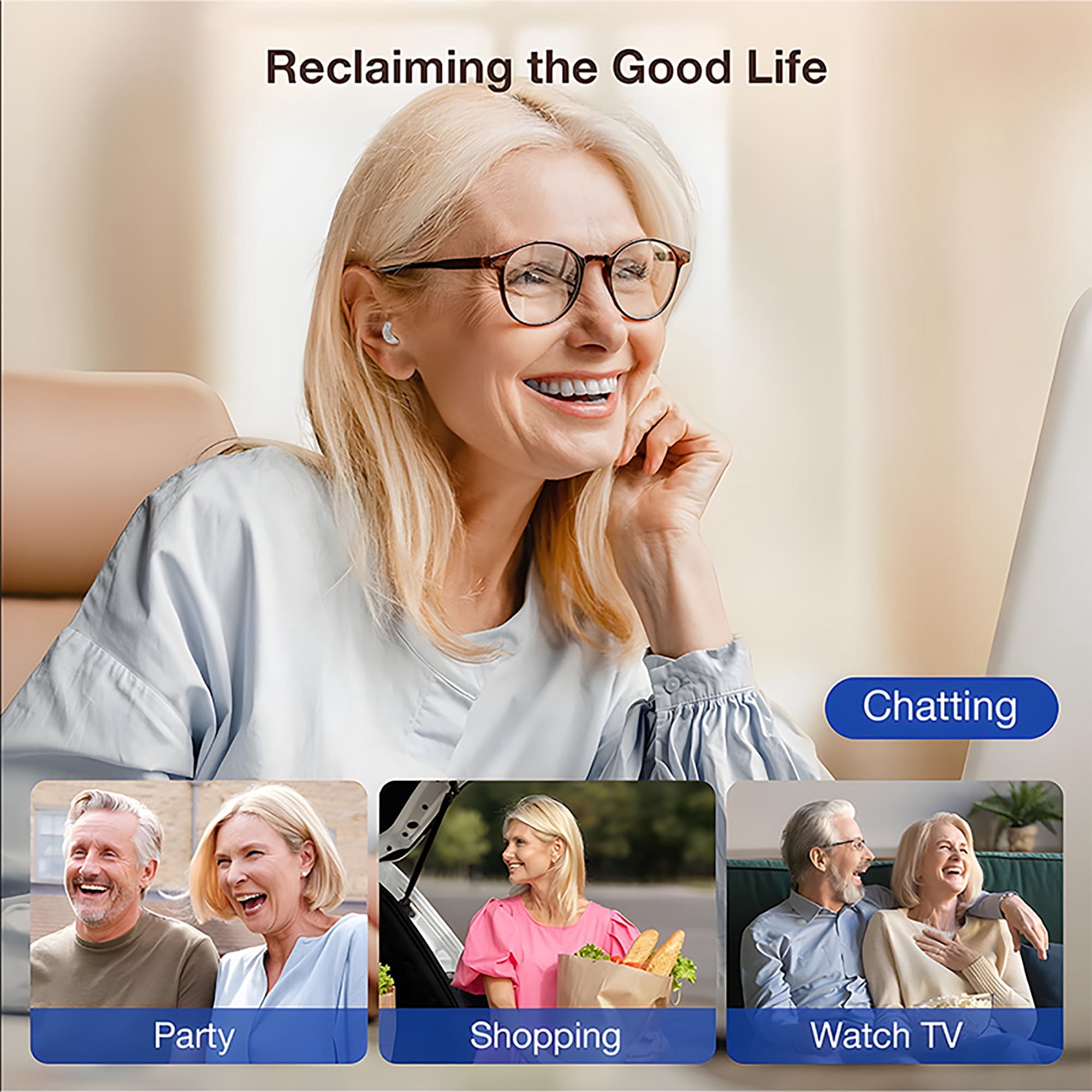 SUWU Hearing Aids for Seniors Rechargeable with Noise Cancelling, Adults Hearing Amplifiers for Severe Hearing Loss, Hearing Aid with Magnetic Charging Case, Personal Sound Hearing Amplifiers