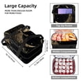 thumbnail image 3 of Crescent Double Layered Insulated Lunch Bag with Two Compartments, Large Capacity Handheld Lunch Bags for Refrigerated Meals, 7.1x11.4x16.1 Inches, 3 of 6