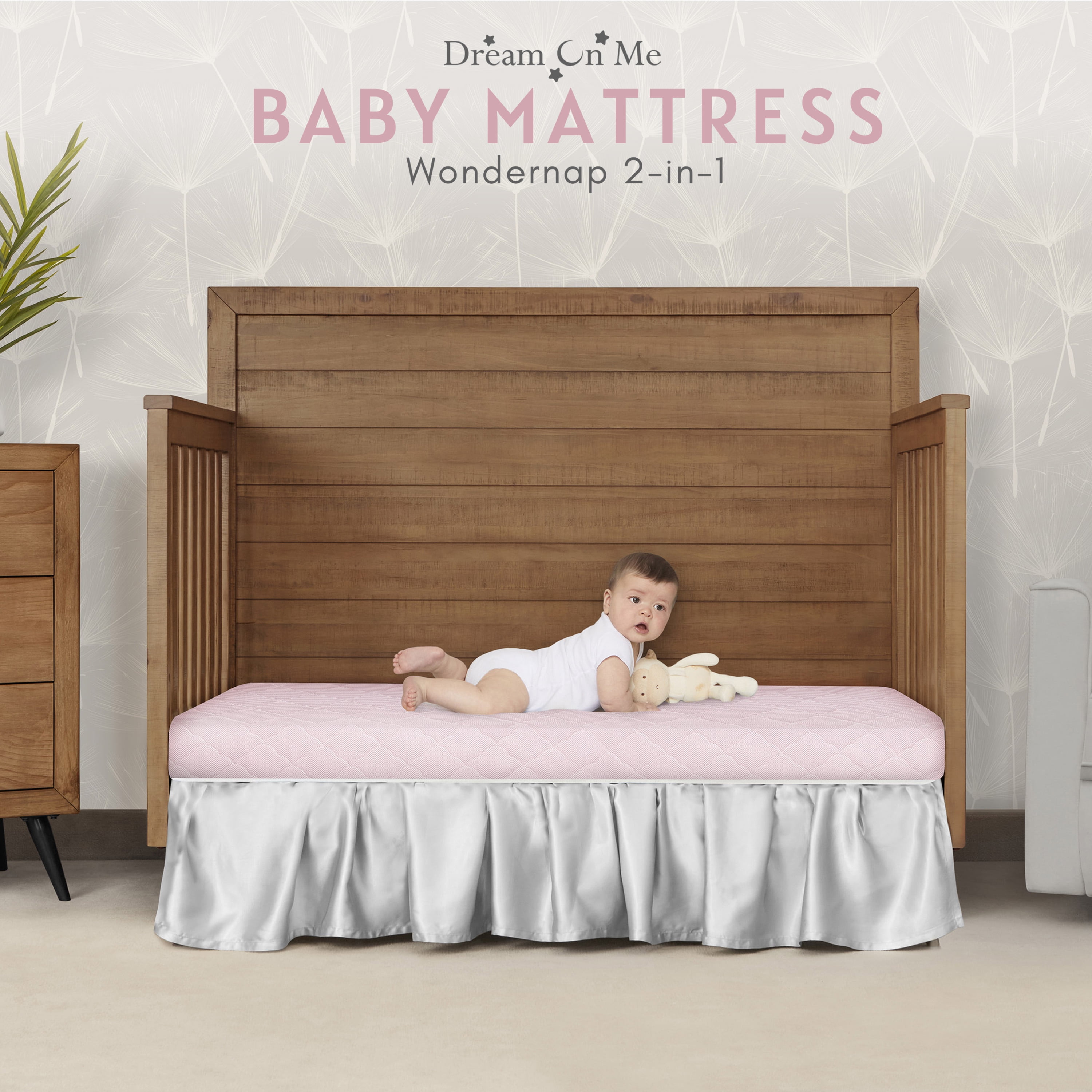 Simmons 2 in 1 crib & store toddler mattress