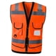 thumbnail image 1 of Chaleco de Seguridad Transpirable Reflectante de Visibilidad de Tela de Poliéster para Hombres y Mujeres - Naranja, XL DYNWAVEMX Chaleco reflectante de seguridad, 1 of 8