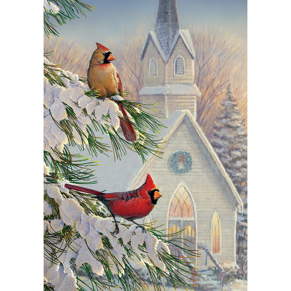 Custom Decor Church Cardinals Garden Flag - Walmart.com - Walmart.com